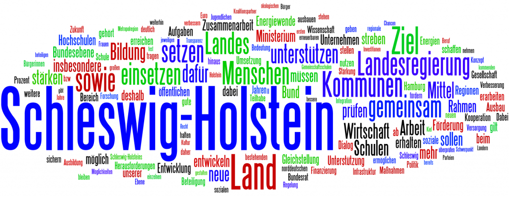Koalitionsvertrag Bündnis für den Norden - Neue Horizonte für Schleswig-Holstein
