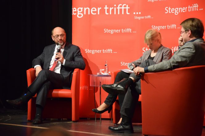 Martin Schulz in Kiel zu Gast bei "Stegner trifft..."